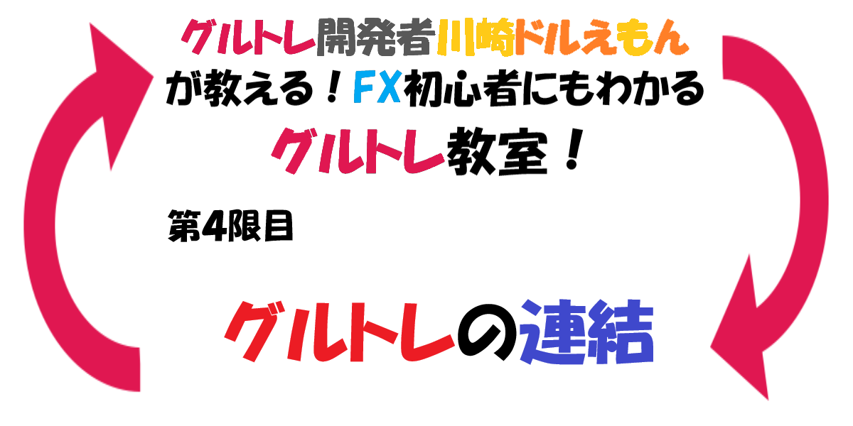 グルトレ開発者川崎ドルえもんが教える Fx初心者にもわかるグルトレ教室 ４限目 グルトレの連結 公式 Fx手法グルトレを作った川崎ドルえもん のfxブログ